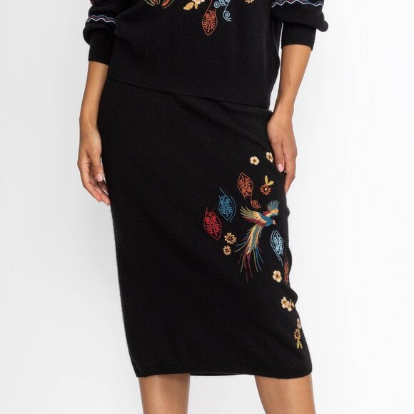 NEW JOHNNY WAS Wool Blend Isabella Sweater Skirt black 1065tn - Picture 1 of 4